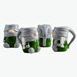 NEW Pottery Barn Gnomette Shaped Ceramic Mugs